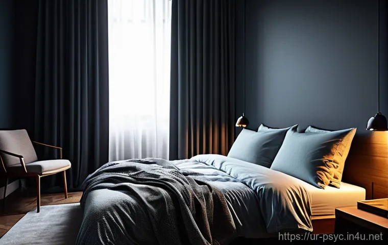 스트레스성 불면증 관리법 - **Prompt for a calming pre-sleep routine:**
    "A cozy and dimly lit bedroom scene. A young adult w...