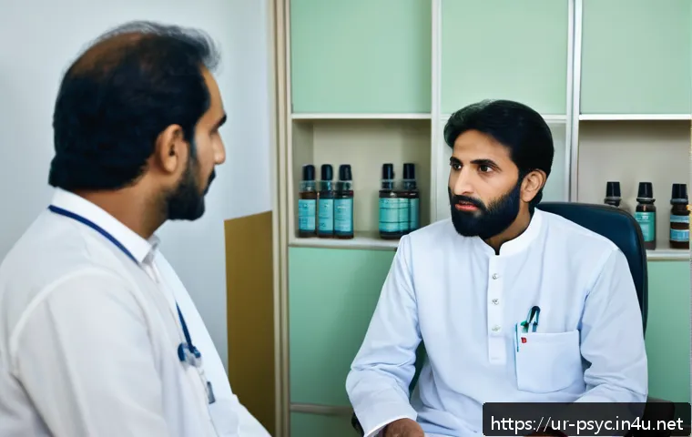 사회불안장애 치료 약물 추천 - A professional and culturally sensitive medical consultation scene set in a modern Pakistani clinic,...