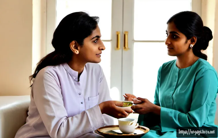 Home 17 우울증 상담 후기 - Photorealistic mental health counseling session in a welcoming Lahore clinic, a Pakistani Urdu-speak...